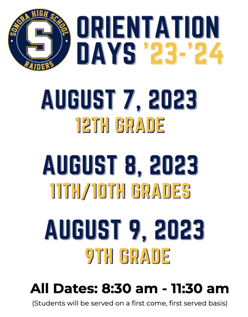 Orientation Dates 